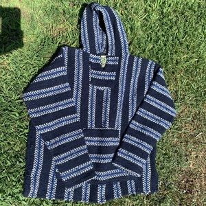 Baja Joe Hoodie Drug Rug Hoodie Blue/Black Large
